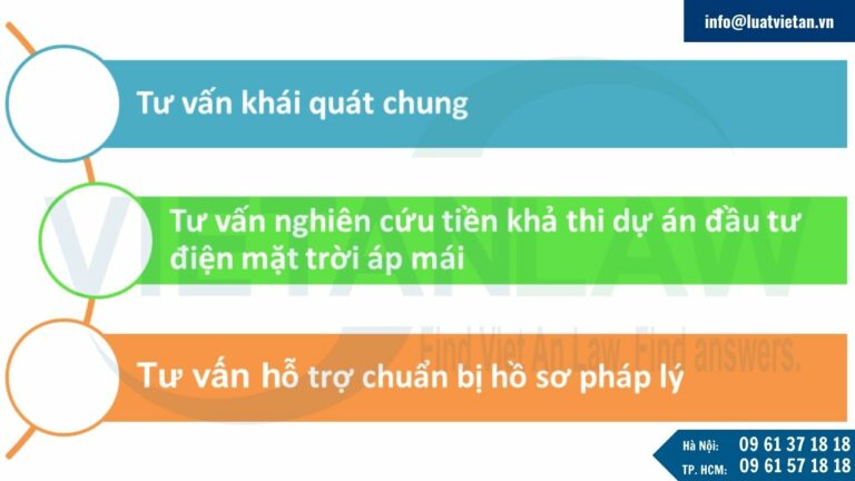 Tư vấn lập dự án đầu tư điện mặt trời áp mái