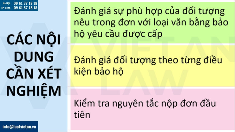 Các nội dung cần xét nghiệm đơn đăng ký sáng chế