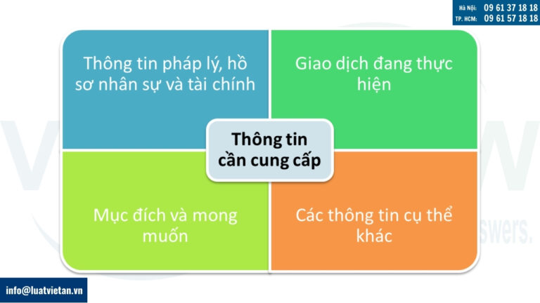 Các thông tin khách hàng cần cung cấp khi sử dụng dịch vụ thẩm định pháp lý bên bán của Luật Việt An
