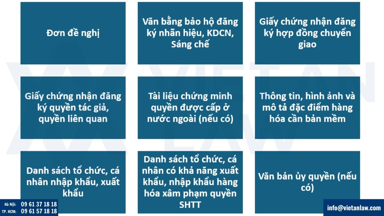 Hồ sơ đăng ký giám sát hải quan về SHTT
