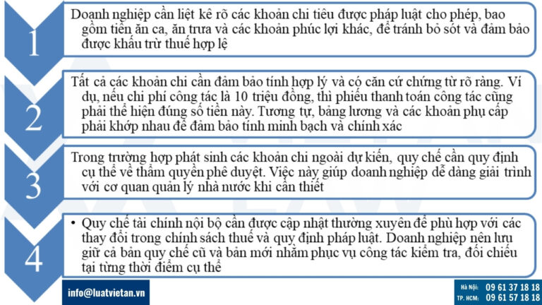 Những lưu ý khi xây dựng quy chế tài chính nội bộ