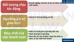 Bắt buộc phải chuyển khoản khi lấy hóa đơn giá trị gia tăng (VAT)