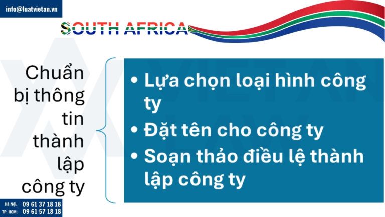 Chuẩn bị thông tin để thực hiện thủ tục thành lập công ty tại Nam Phi