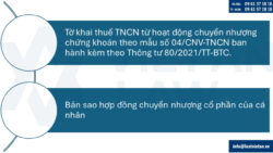 Cách kê khai thuế TNCN từ chuyển nhượng vốn góp, cổ phần