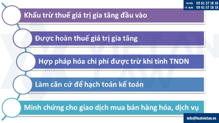 Lấy hóa đơn giá trị gia tăng (VAT) để làm gì?