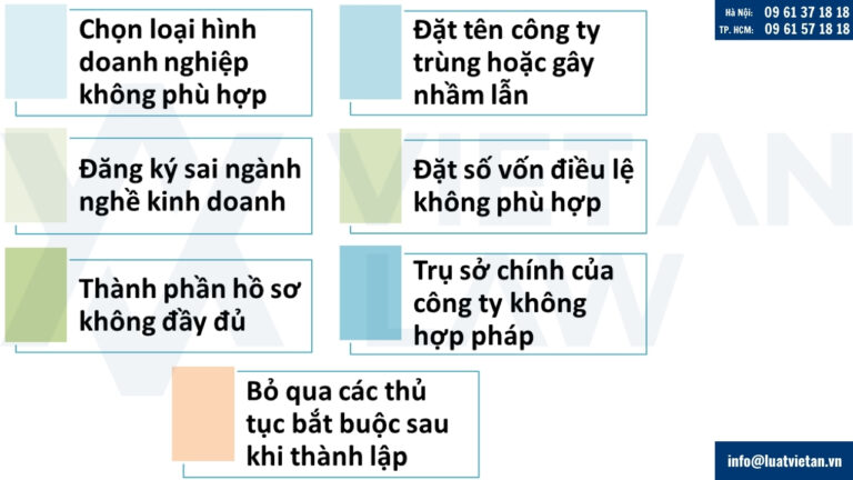 Top lỗi thường gặp khi tự làm hồ sơ thành lập công ty