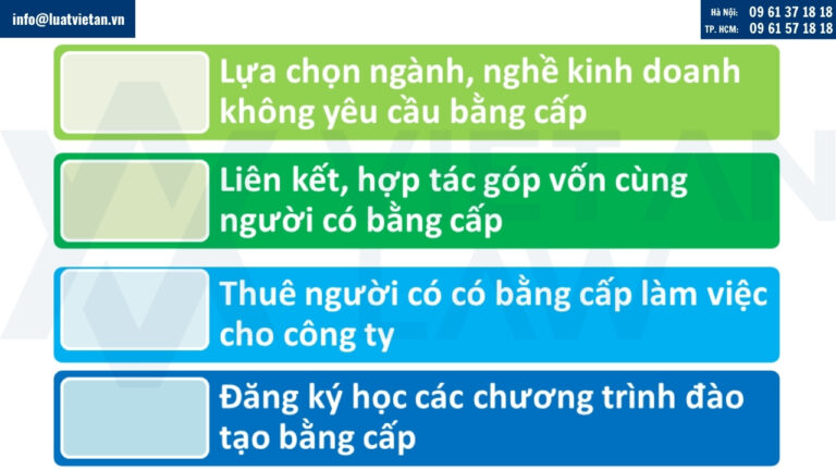 Trường hợp muốn thành lập doanh nghiệp nhưng không có bằng cấp thì giải quyết thế nào