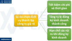 Lý do chọn dịch vụ thành lập công ty giá rẻ