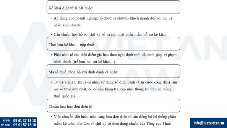 Một số lưu ý khi kê khai thuế năm 2025