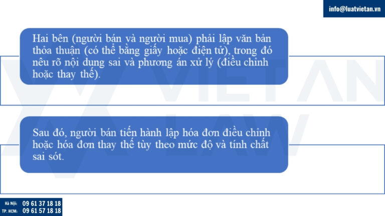 xử lý hóa đơn điện tử có sai sót Đối với người mua là tổ chức, doanh nghiệp