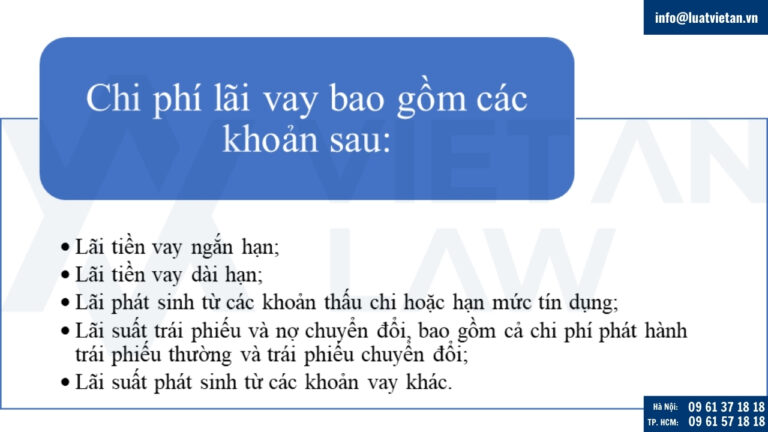 Khái niệm chi phí lãi vay