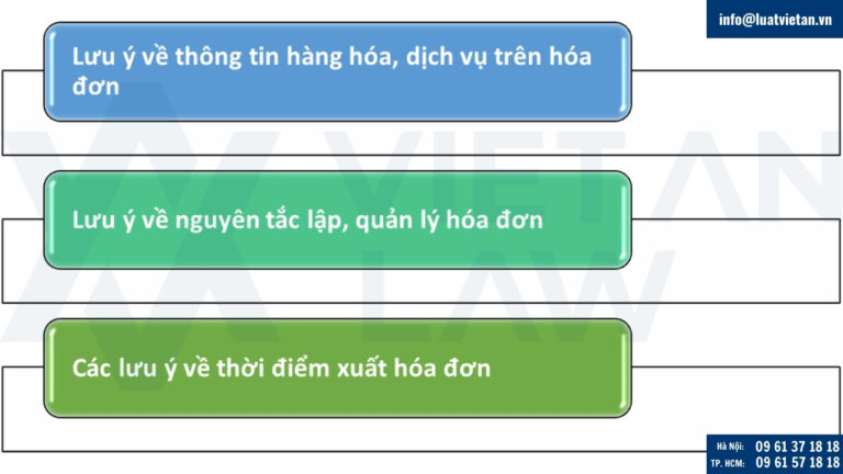 Lưu ý khi sử dụng hóa đơn