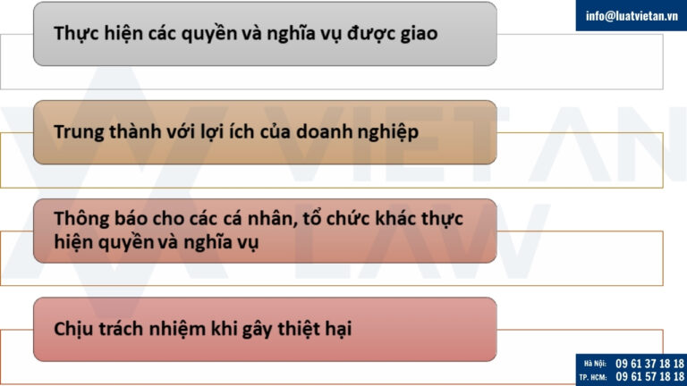 Trách nhiệm của người đại diện theo pháp luật
