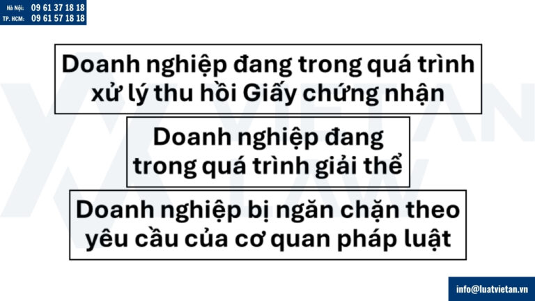 Những trường hợp không được thay đổi đăng ký kinh doanh tại Phường Kim Liên