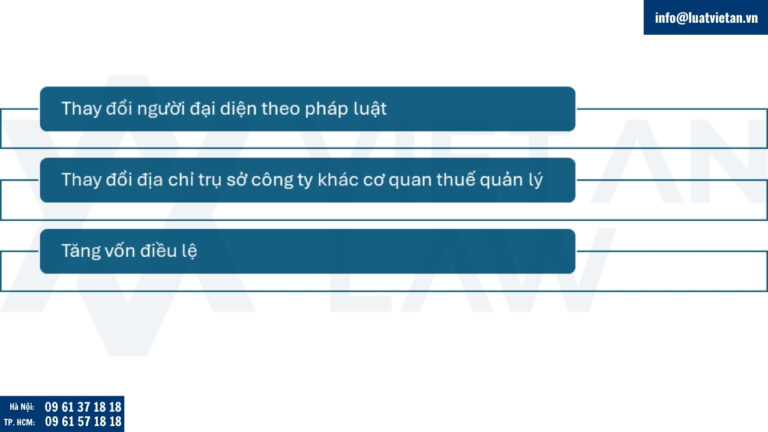 Tài liệu bổ sung thay đổi đăng ký kinh doanh