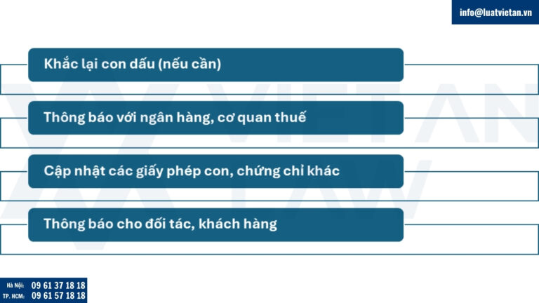 một số thủ tục cần làm sau thay đổi đăng ký kinh doanh tại Phường Hoàn Kiếm