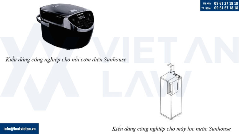 Kiểu dáng công nghiệp được đăng ký bởi Công ty Cổ phần Tập đoàn Sunhouse 