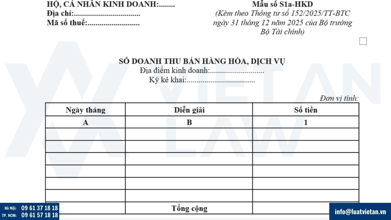 Mẫu S1a-HKD