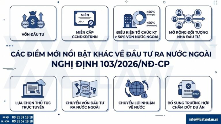 Nghị định 103/2026/NĐ-CP mới: Dự án dưới 7 tỷ VND không cần xin GCN đầu tư ra nước ngoài