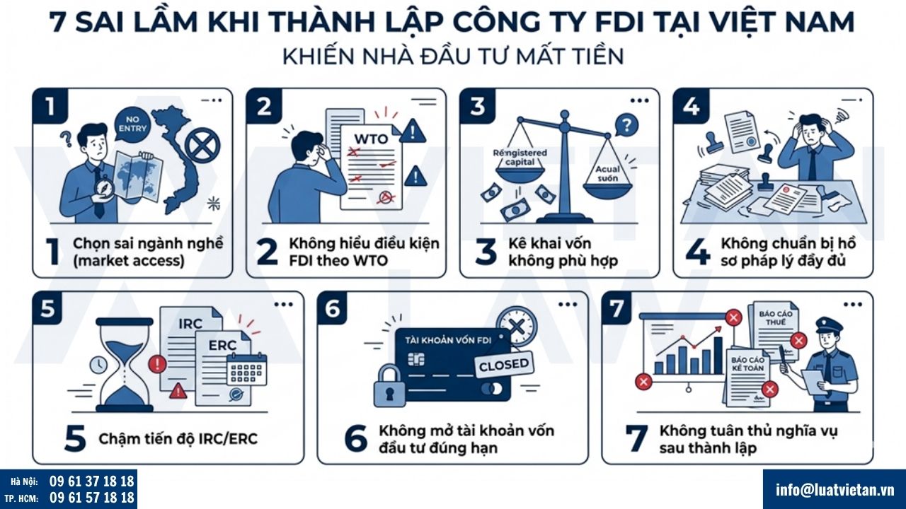 sai lầm khi thành lập công ty FDI tại Việt Nam