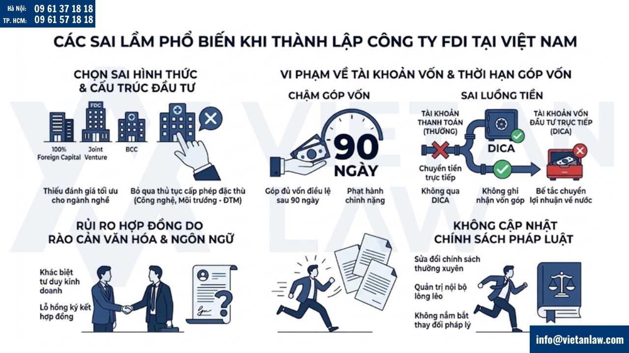 Sai lầm khi thành lập công ty FDI