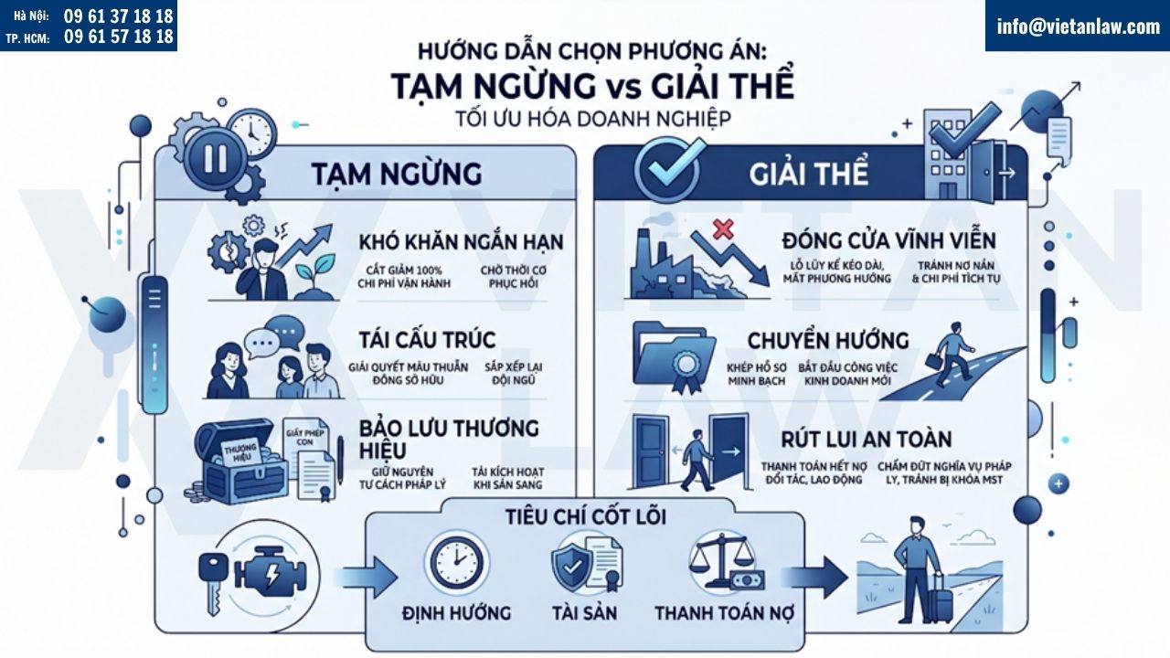 Tạm ngừng kinh doanh hay giải thể doanh nghiệp